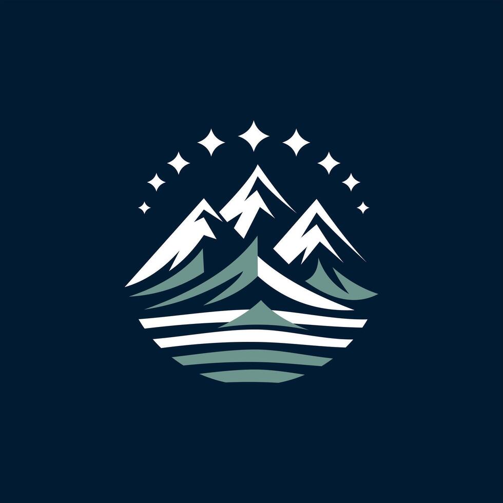 simple Mountain logo icon design template vector