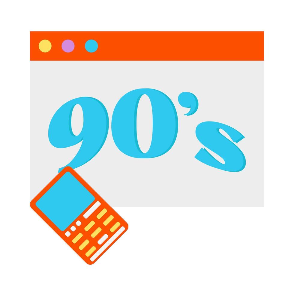 Illustration of 90's vibes vector