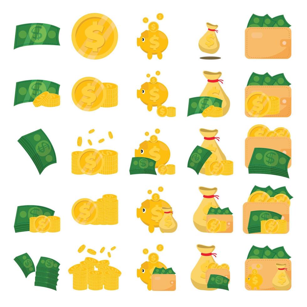 Illustration of money pack vector