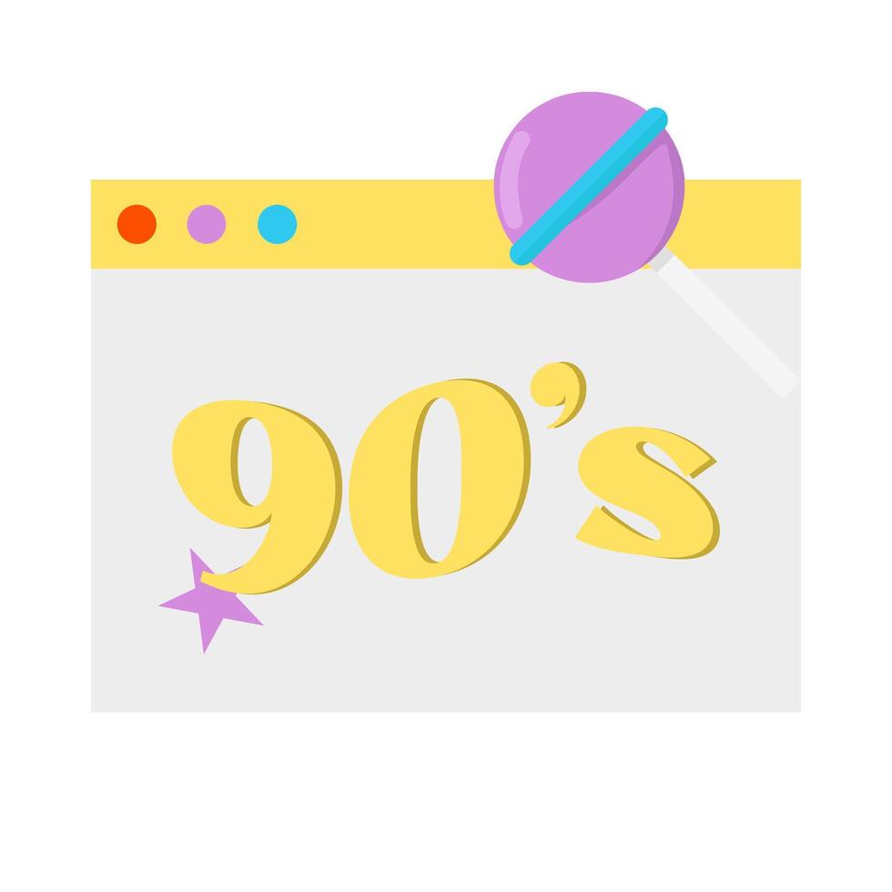 Illustration of 90's vibes vector