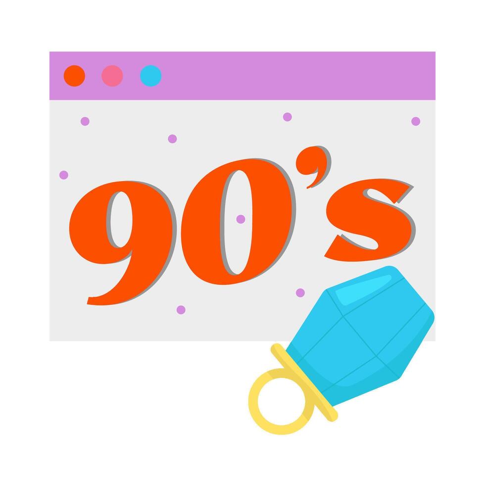 Illustration of 90's vibes vector