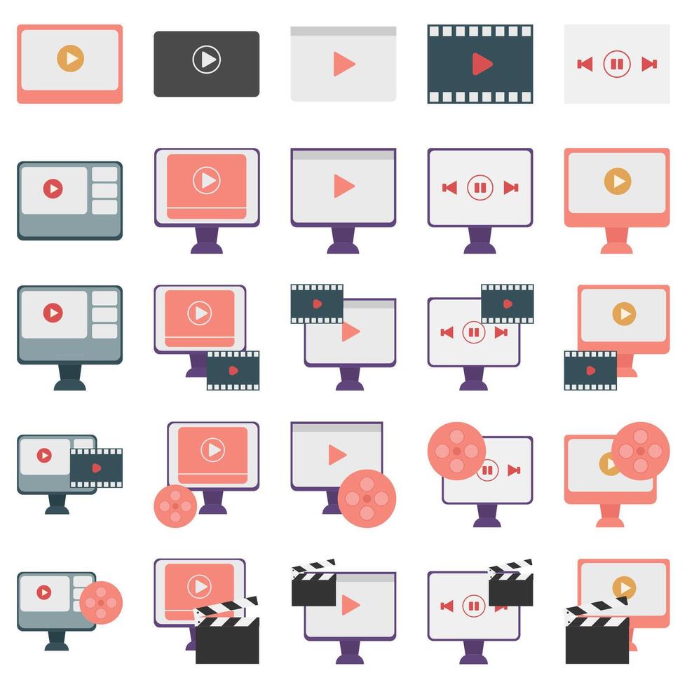 Illustration of video player pack vector