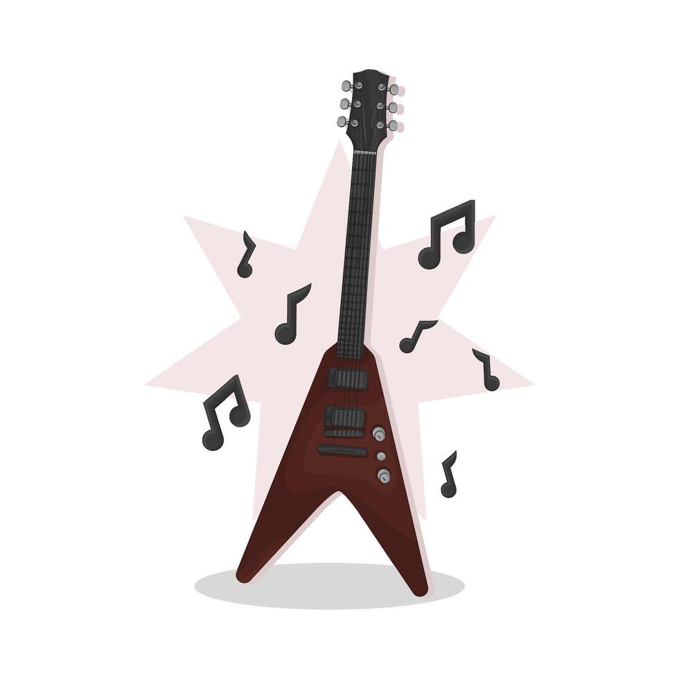 Illustration of electric guitar vector