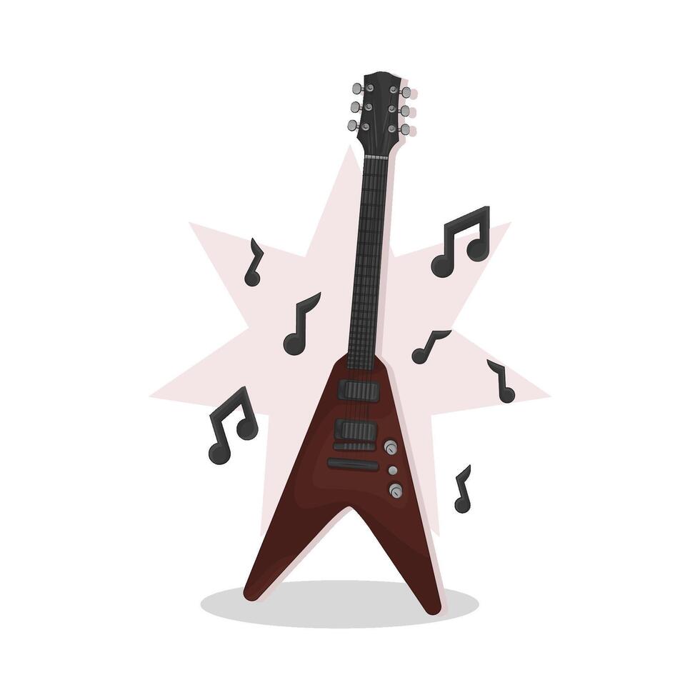 ilustración de eléctrico guitarra vector