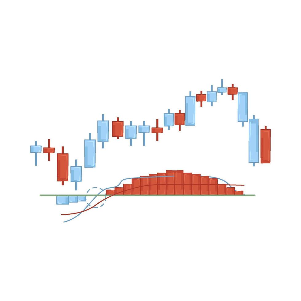 Illustration of candlestick vector