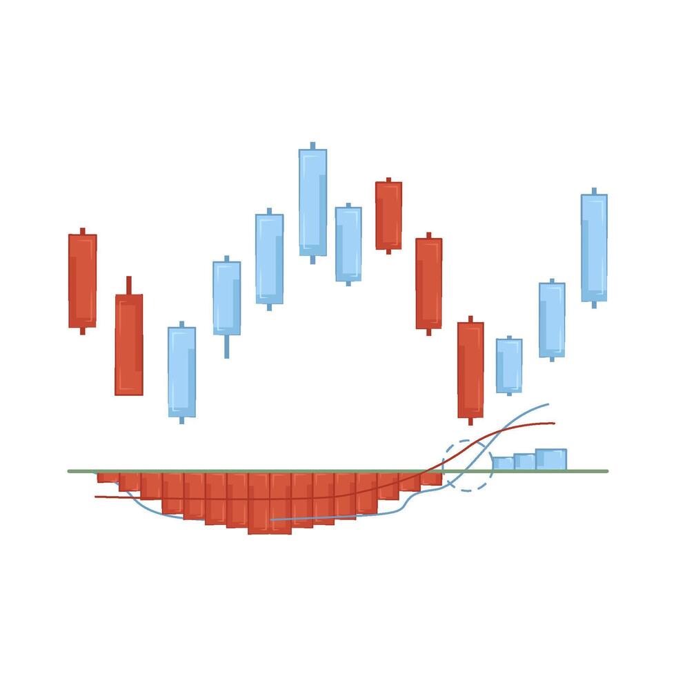 Illustration of candlestick vector