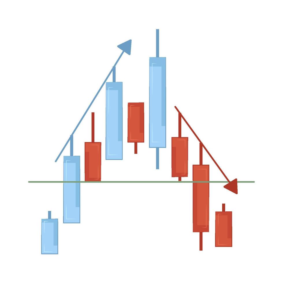 Illustration of candlestick vector