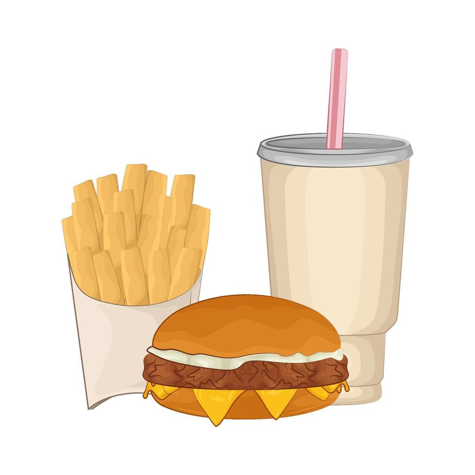 ilustración de rápido comida vector