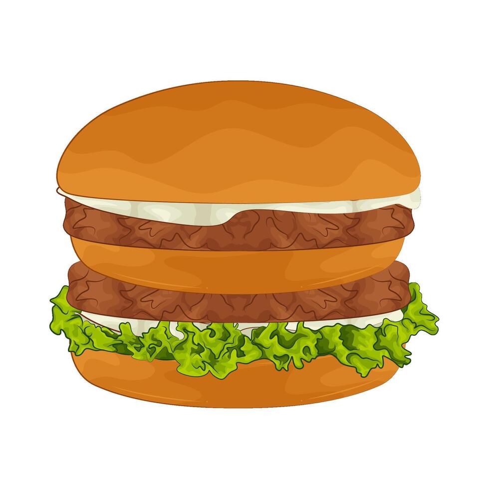 ilustración de hamburguesa vector