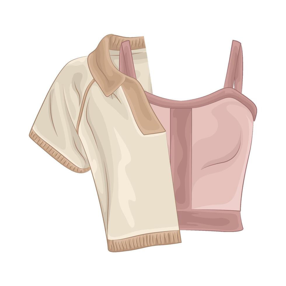 Illustration of crop top vector