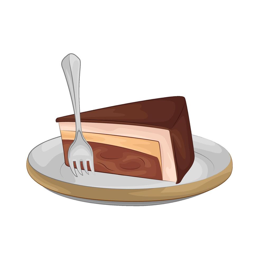 Illustration of cake slice vector