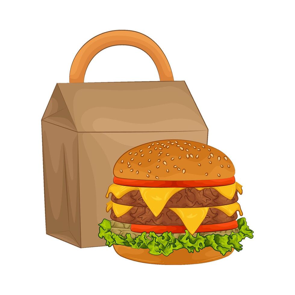 ilustración de hamburguesa vector