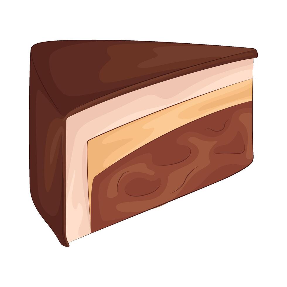 Illustration of cake slice vector