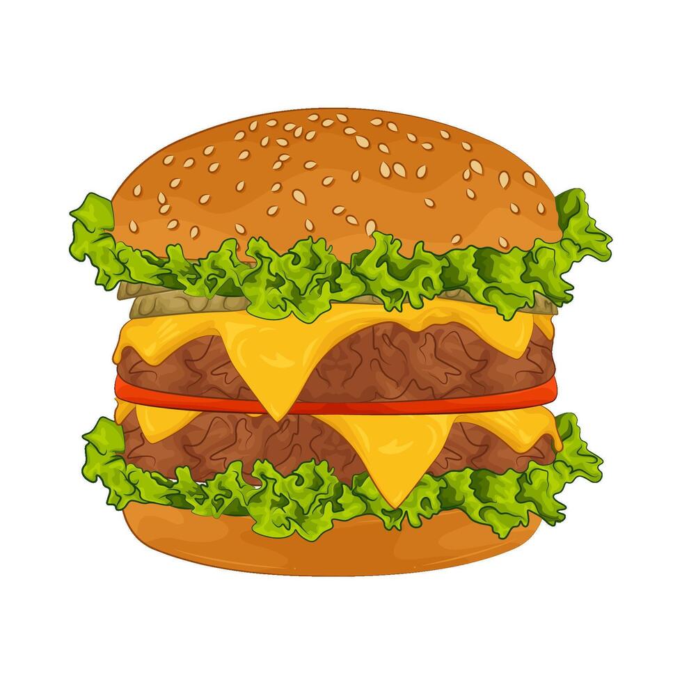 ilustración de hamburguesa vector