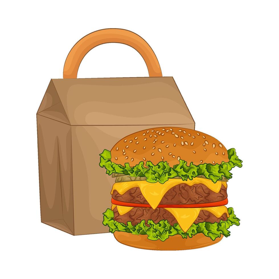 ilustración de hamburguesa vector