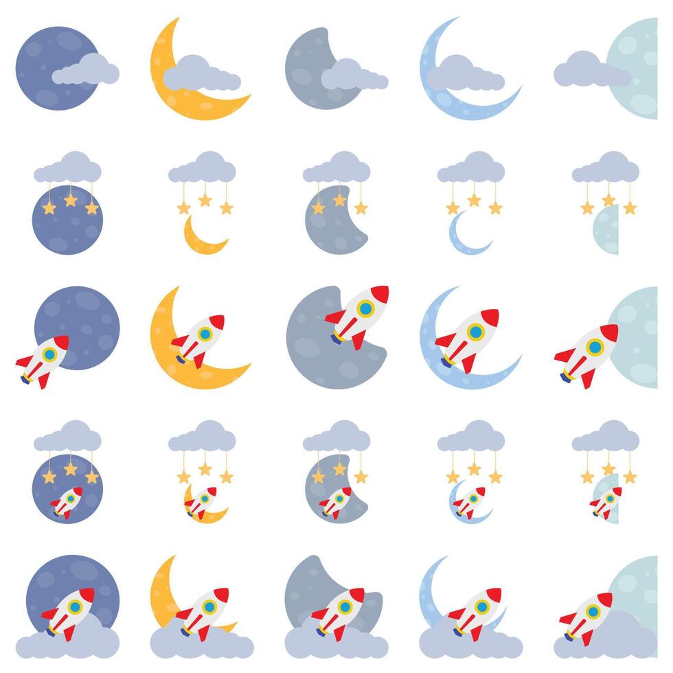 Illustration of moon vector