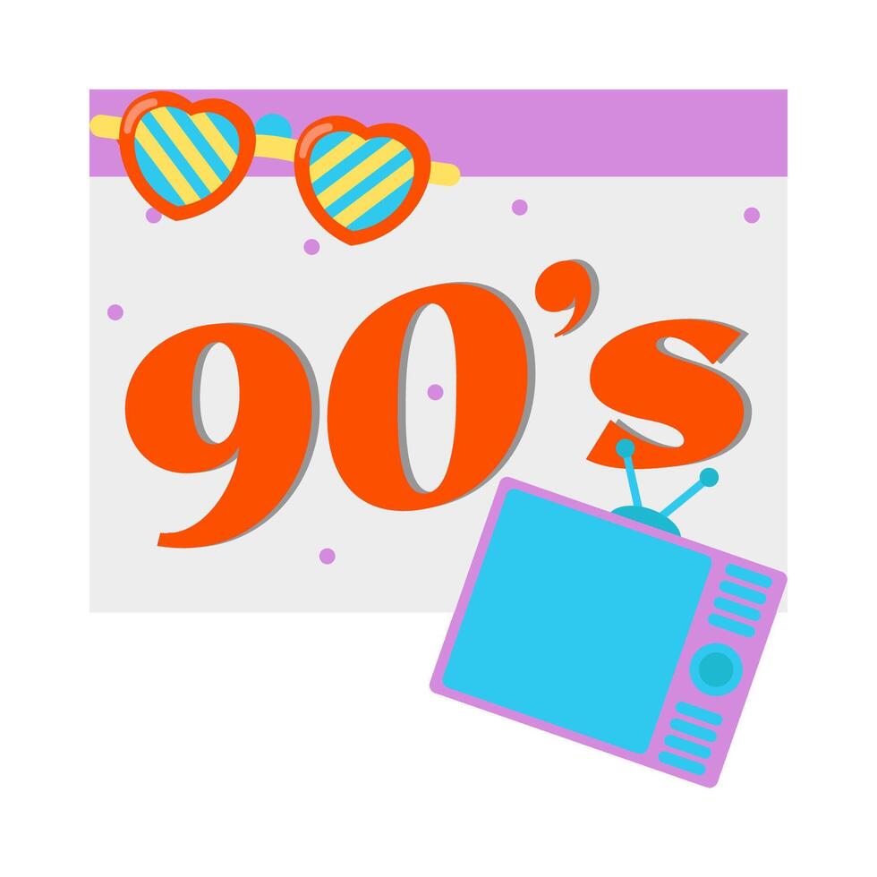 Illustration of 90's vibes vector