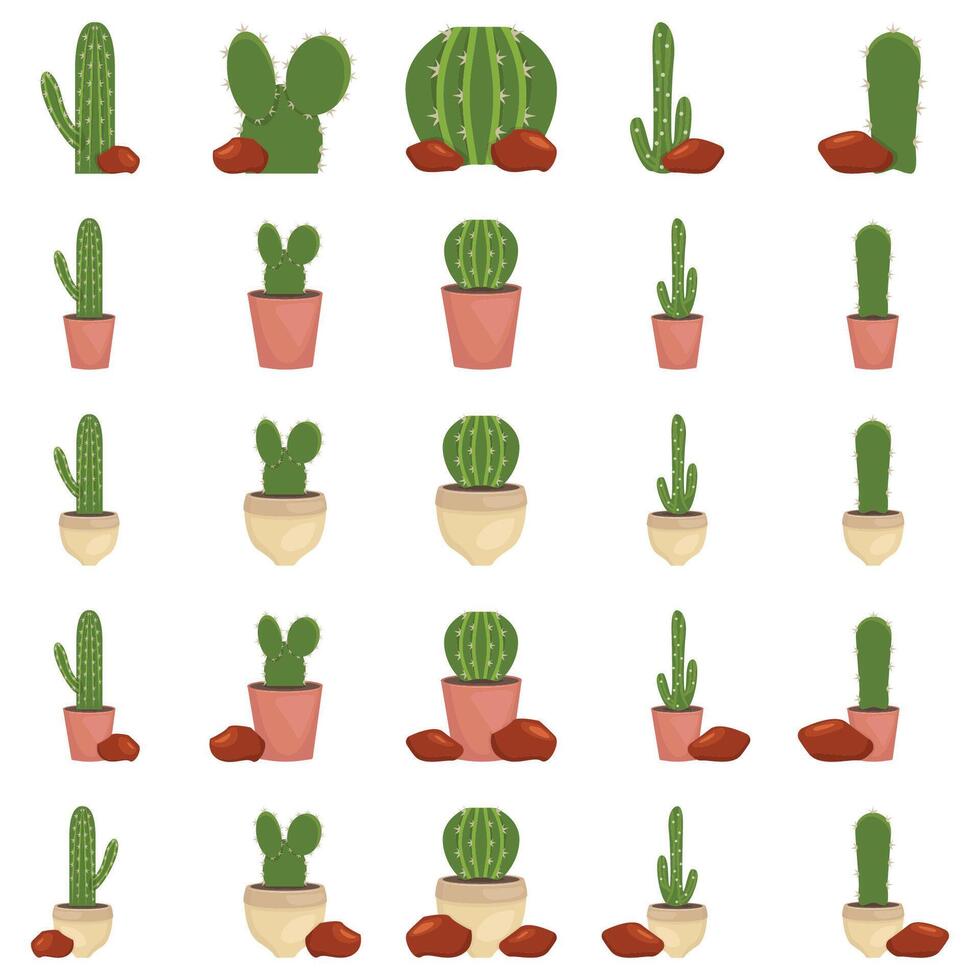 Illustration of cactus pack vector