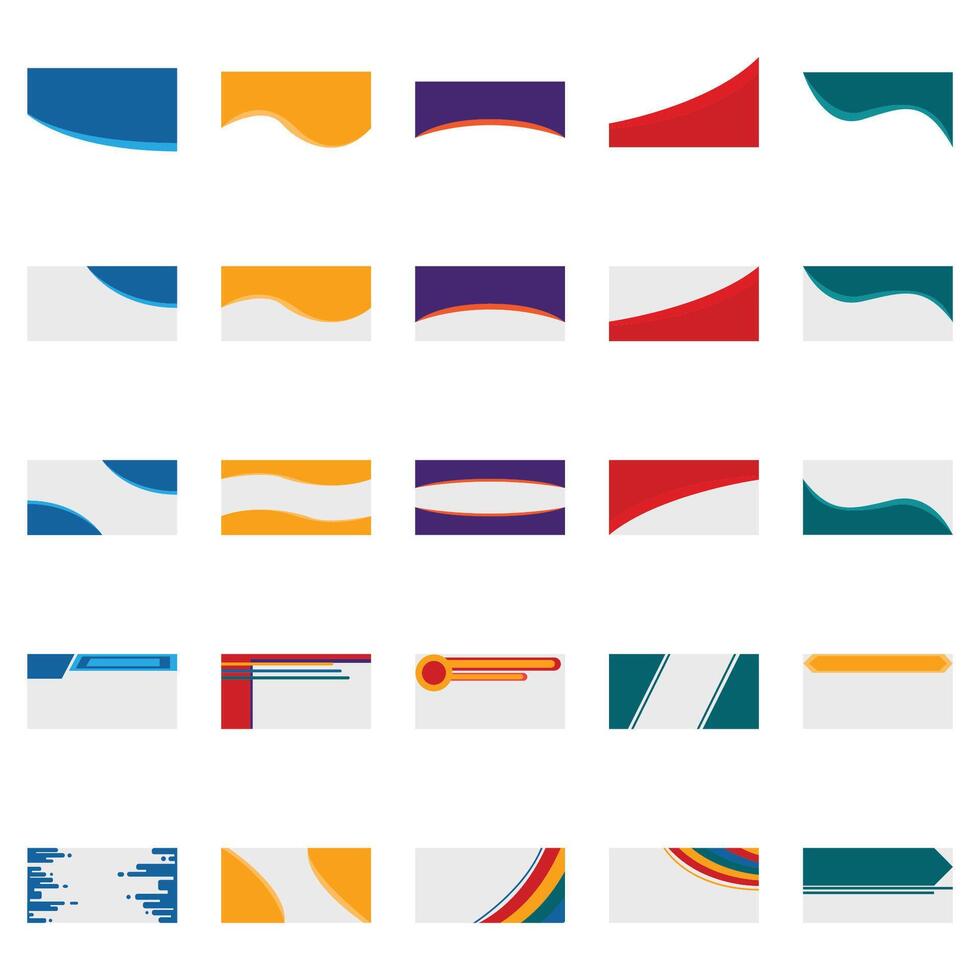 ilustración de bandera paquete vector