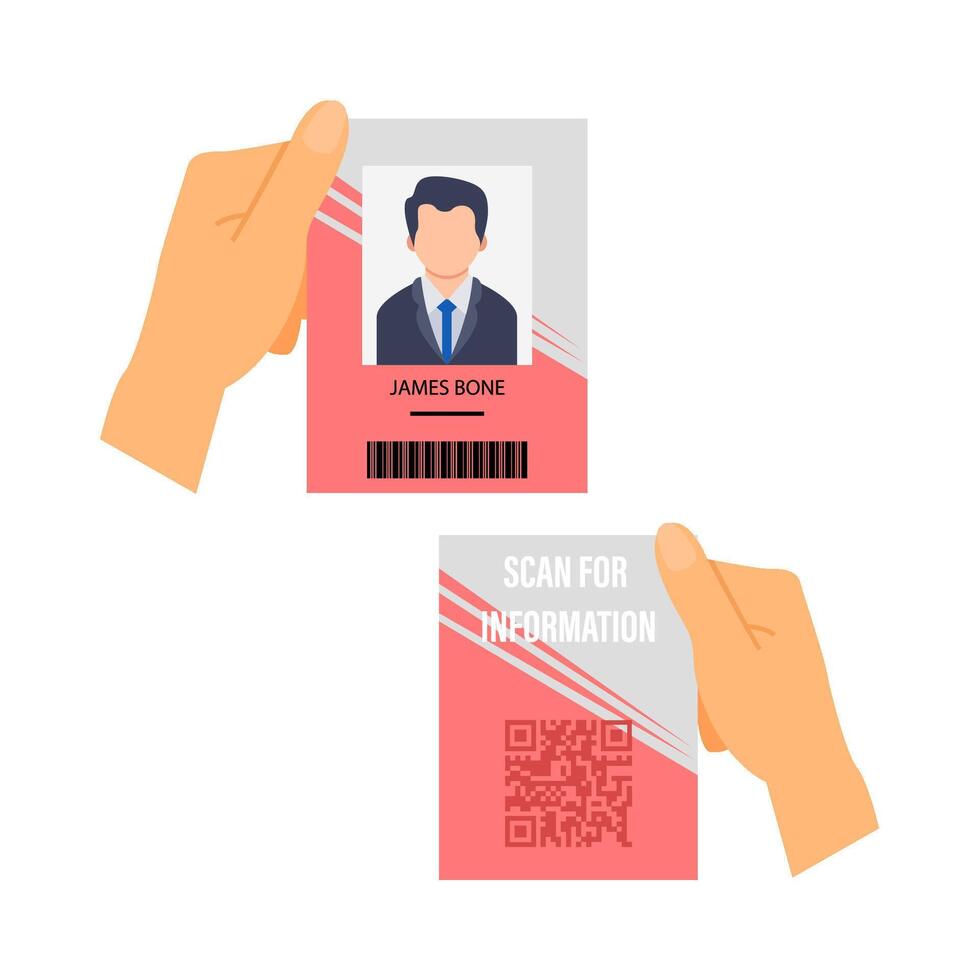 Illustration of id card vector