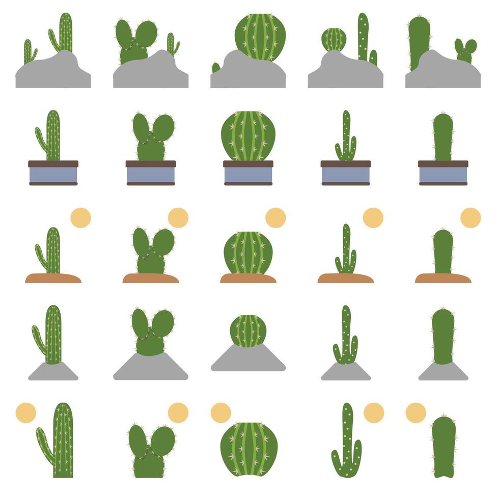 ilustración de cactus paquete vector