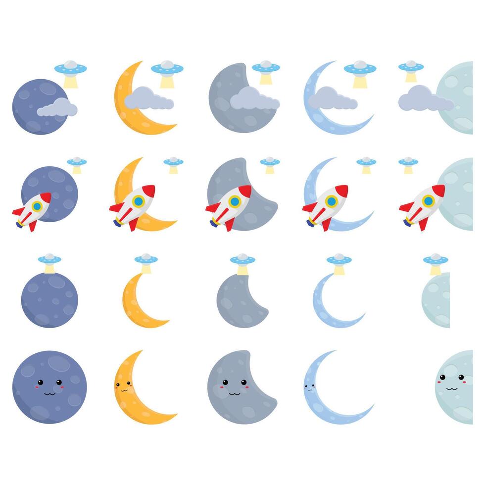 Illustration of moon vector
