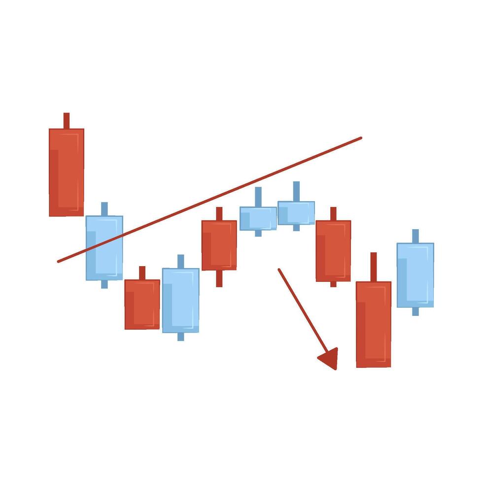 Illustration of candlestick vector