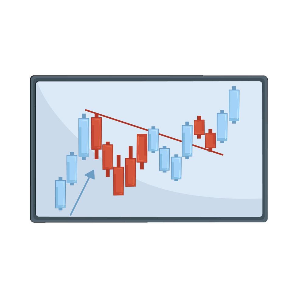 Illustration of candlestick vector