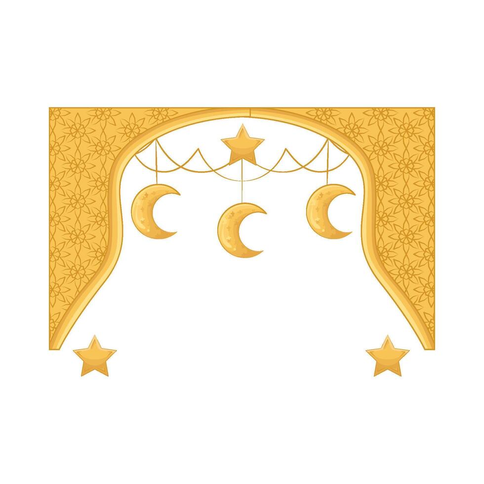 Illustration of Ramadan frame vector