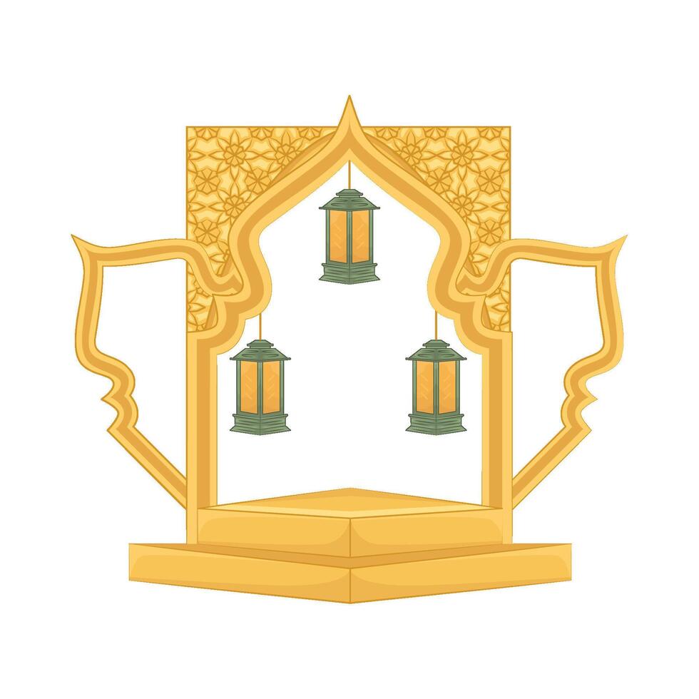 Illustration of Ramadan frame vector