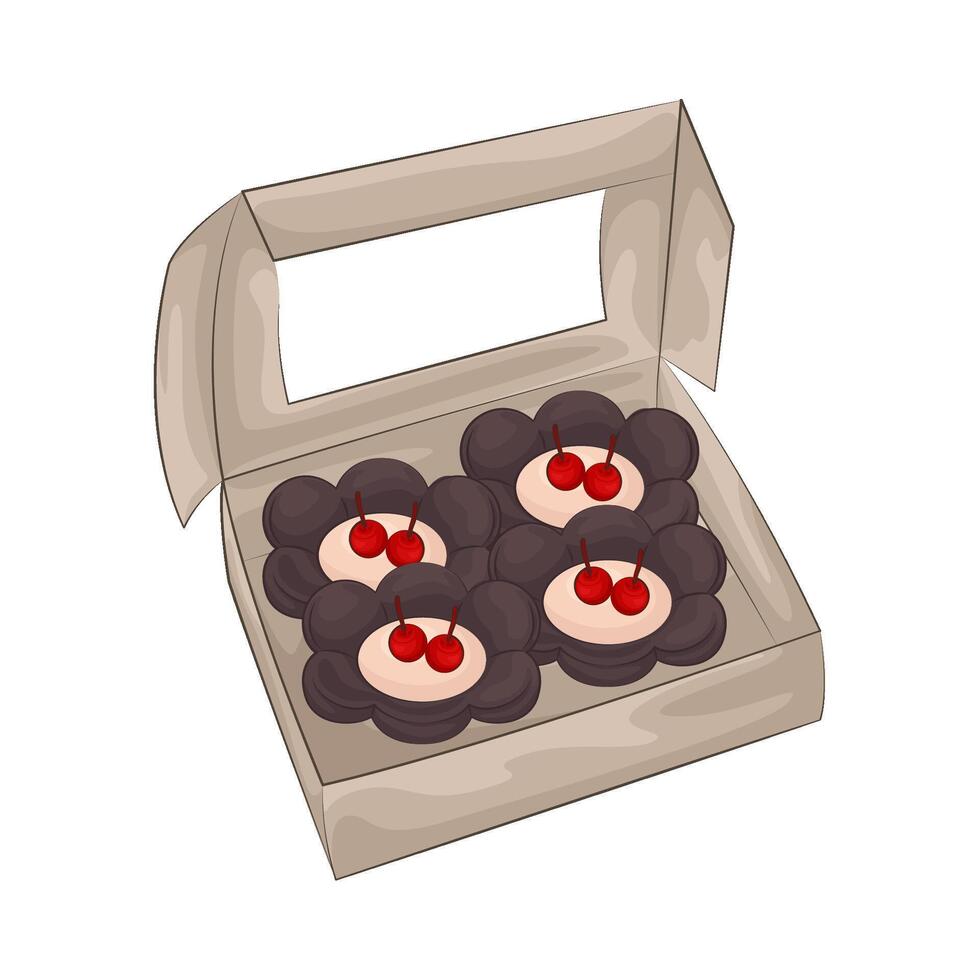 Illustration of chocolate pie vector