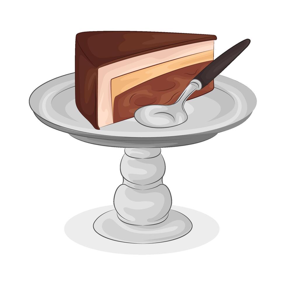 Illustration of cake slice vector