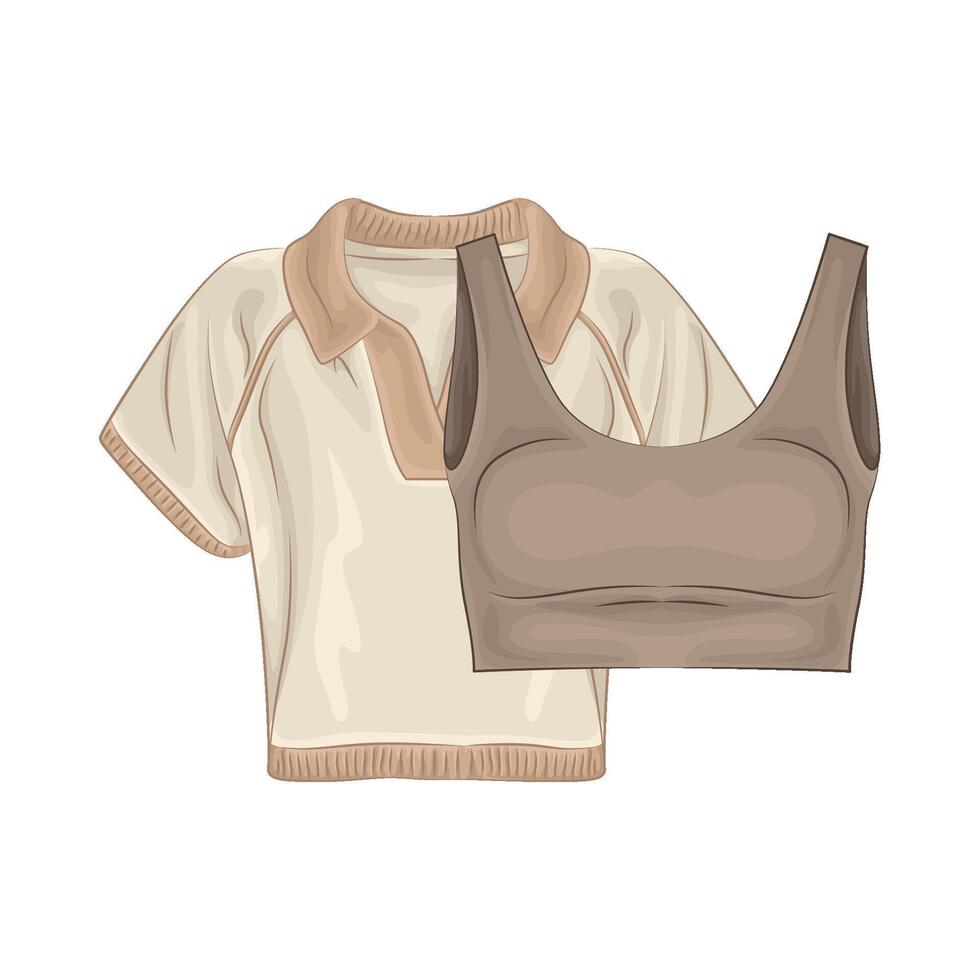 Illustration of crop top vector