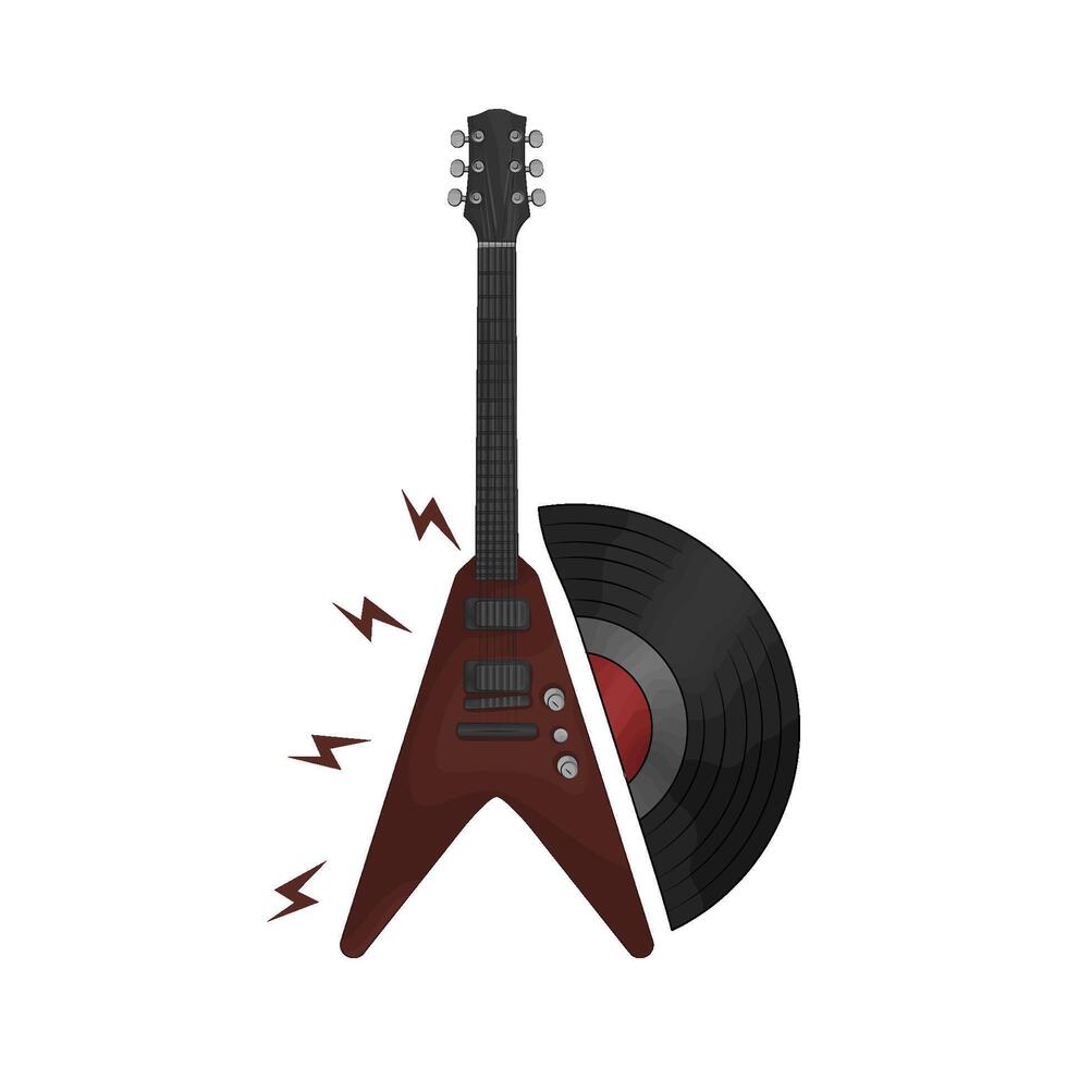 Illustration of electric guitar vector