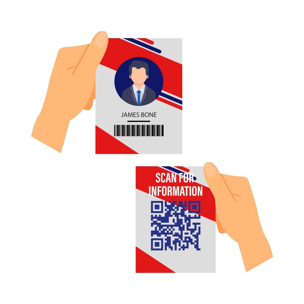 Illustration of id card vector