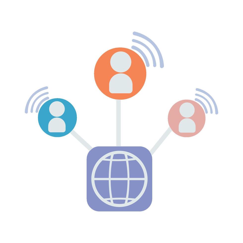 Illustration of network vector