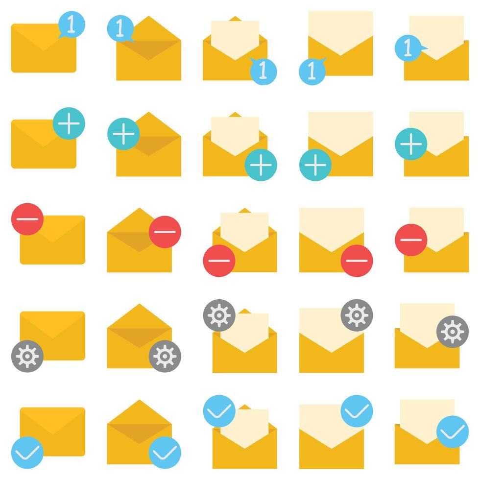 Illustration of email pack vector