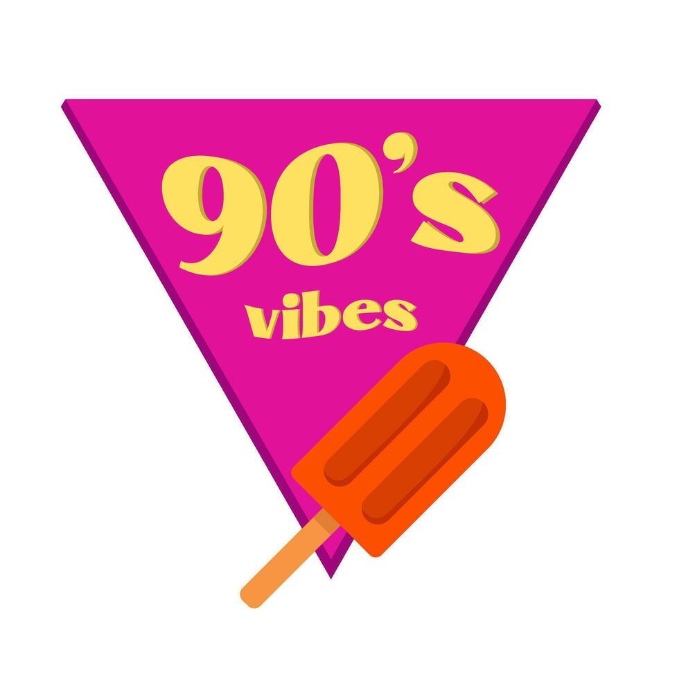 Illustration of 90's vibes vector