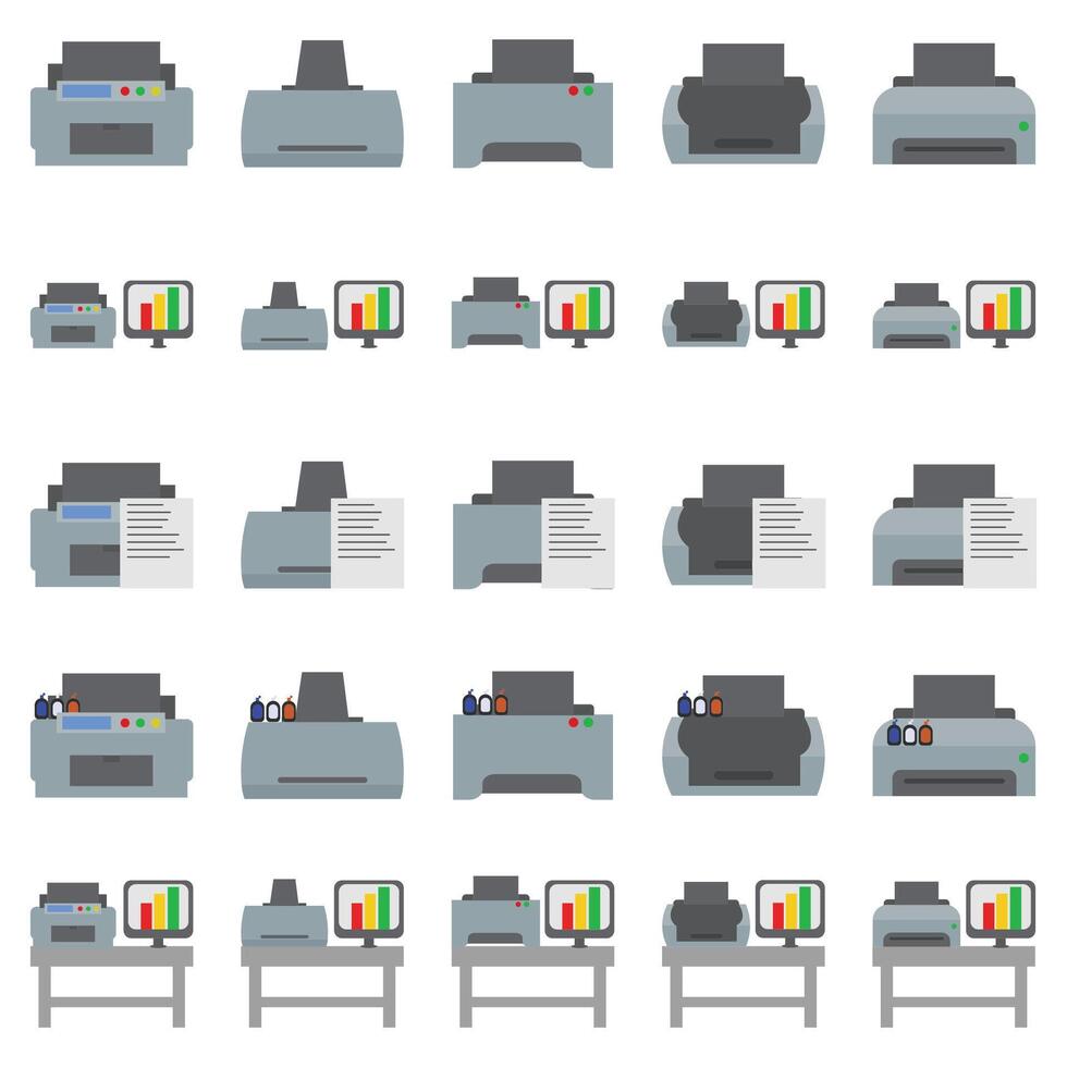 Illustration of printer pack vector