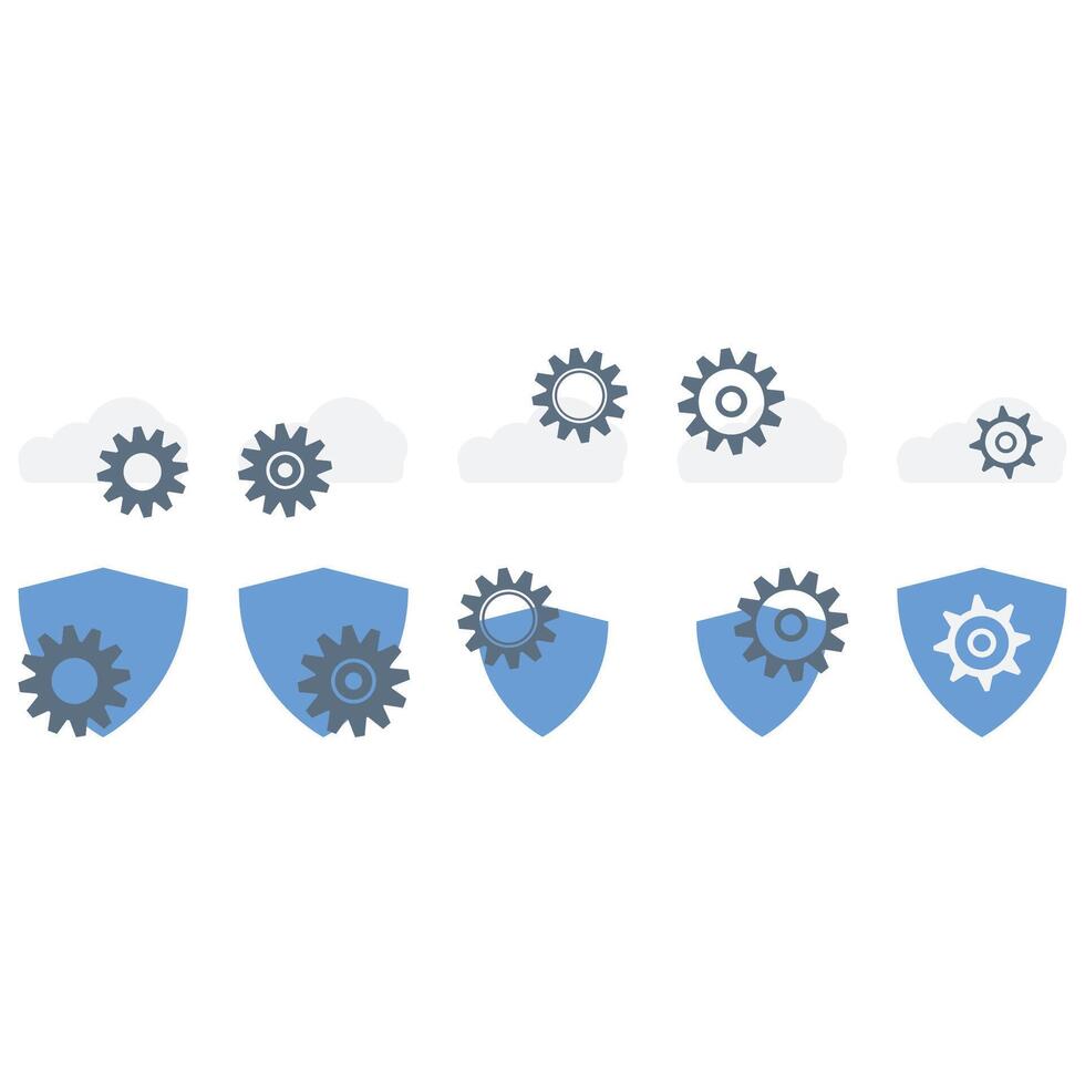 Illustration of setting pack vector
