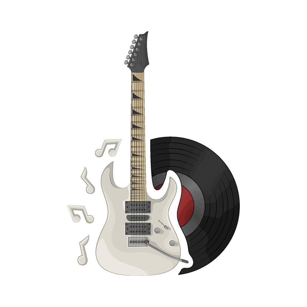 Illustration of electric guitar vector