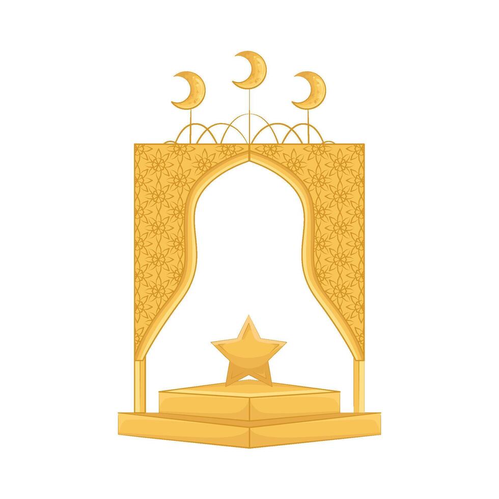 Illustration of Ramadan frame vector