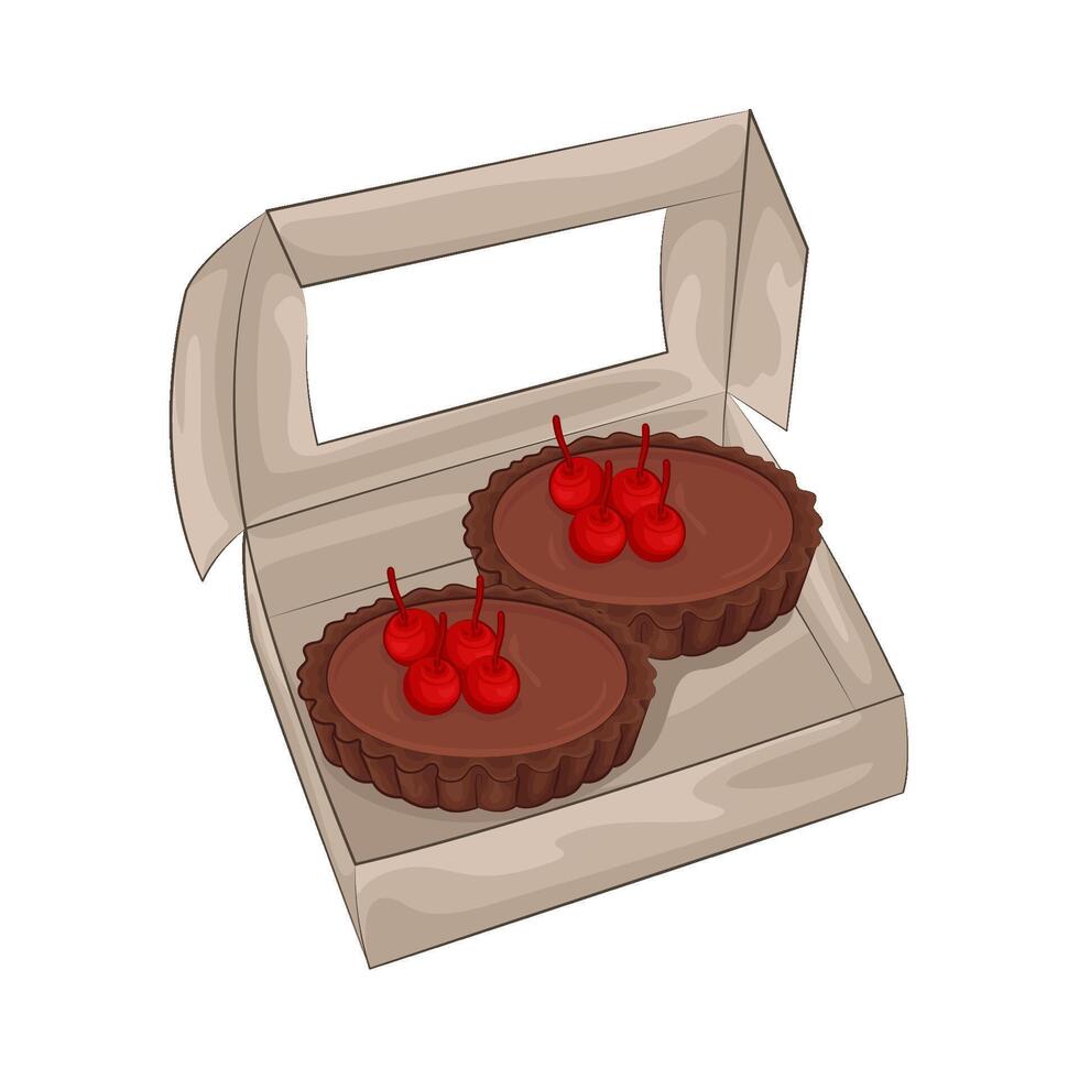 ilustración de chocolate tarta vector