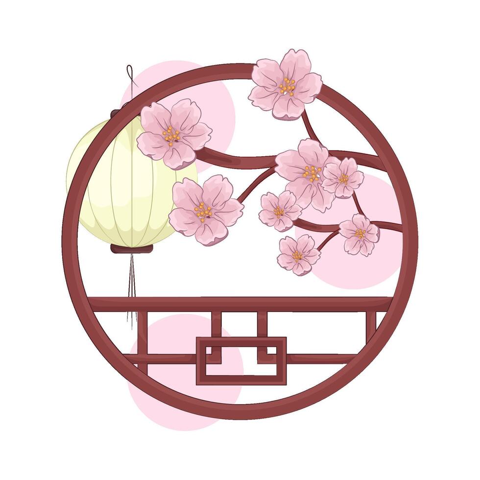 Illustration of cherry blossom vector