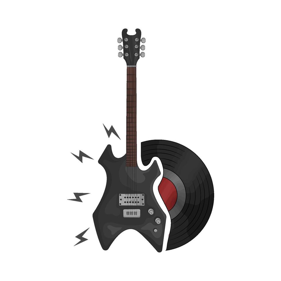 Illustration of electric guitar vector