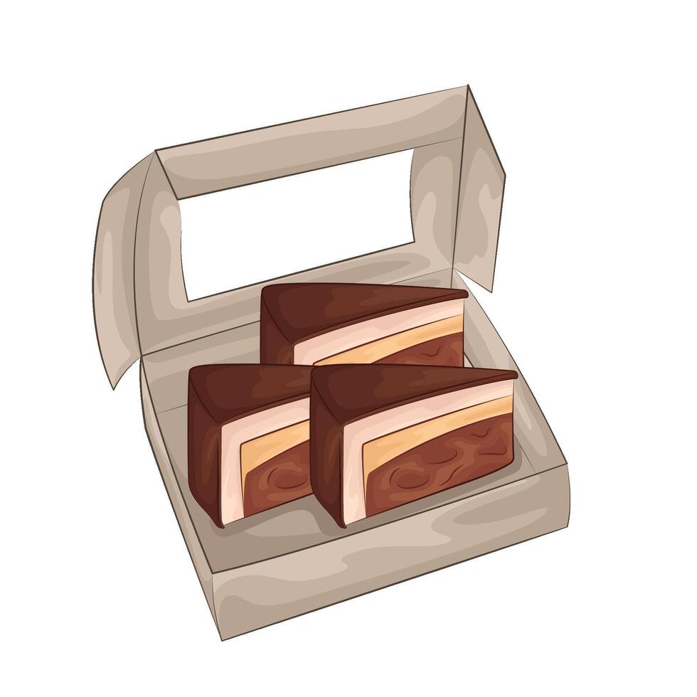 Illustration of cake slice vector