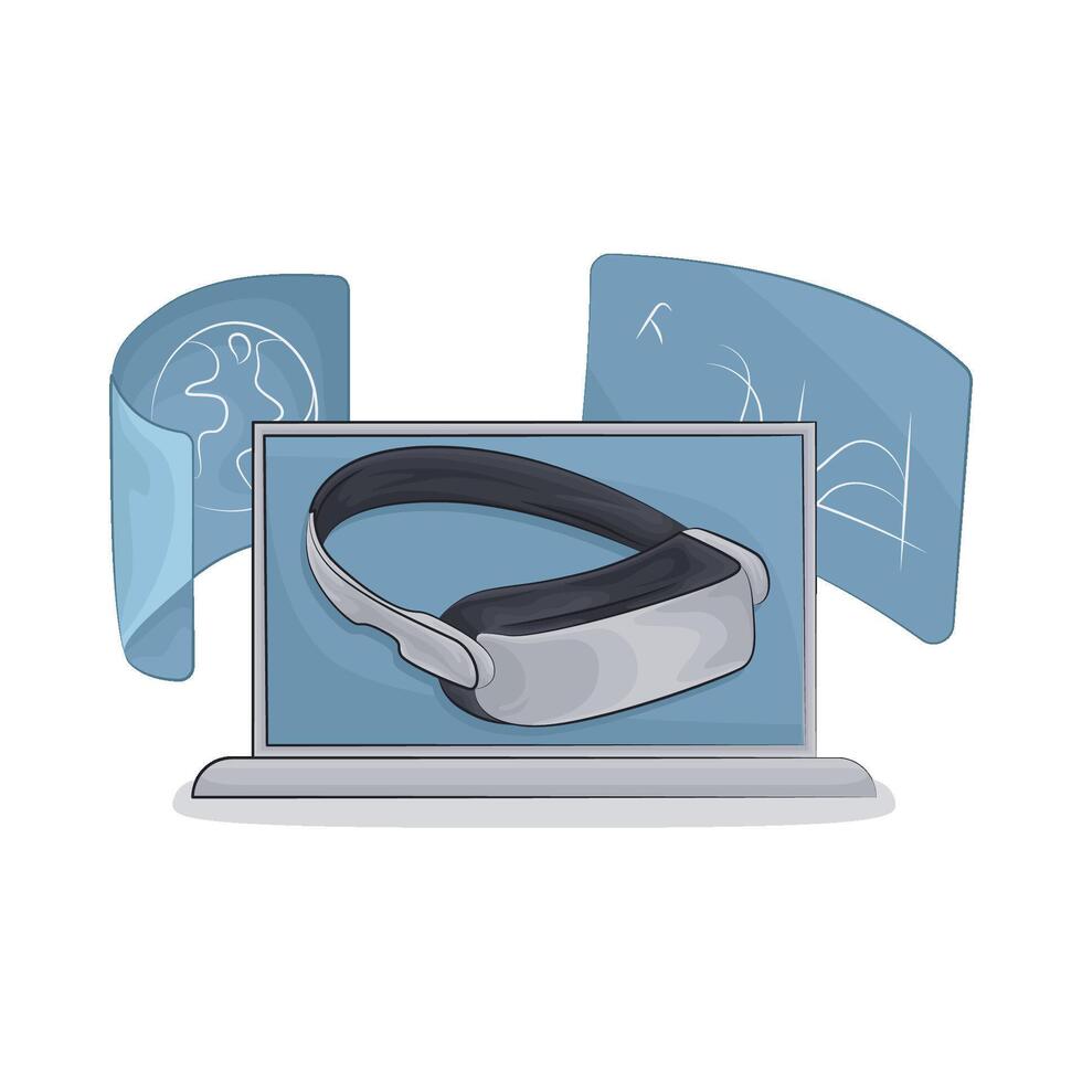 Illustration of virtual reality glasses vector