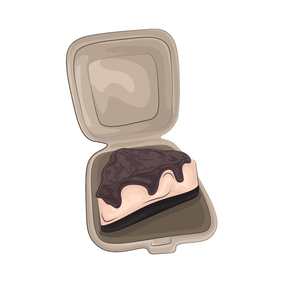 Illustration of cake slice vector