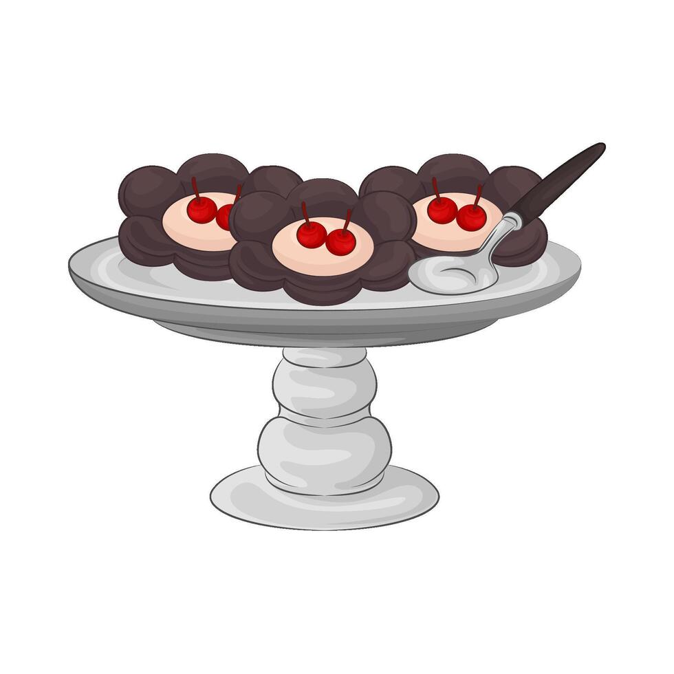 Illustration of chocolate pie vector