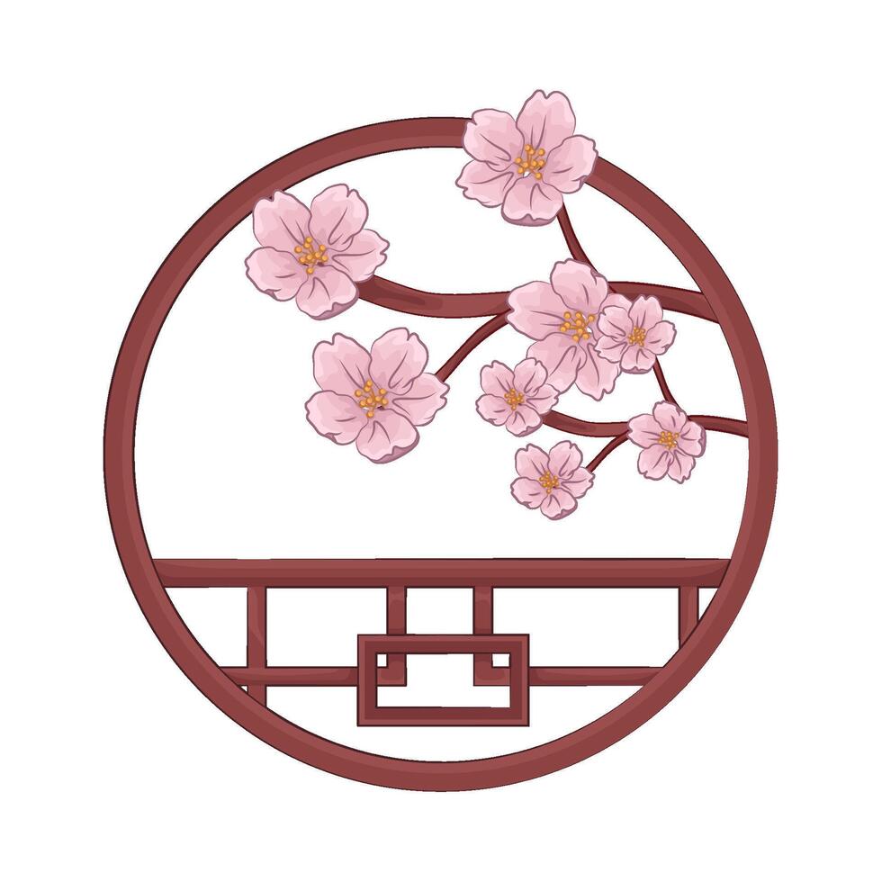 Illustration of cherry blossom vector